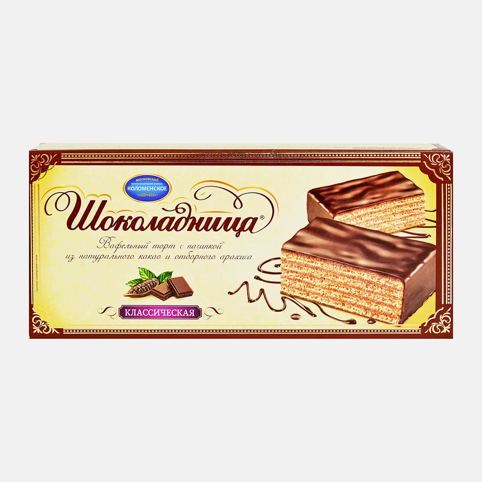 Изображение товара Вафельный торт Классический Шоколадница 240г для семейного чаепития