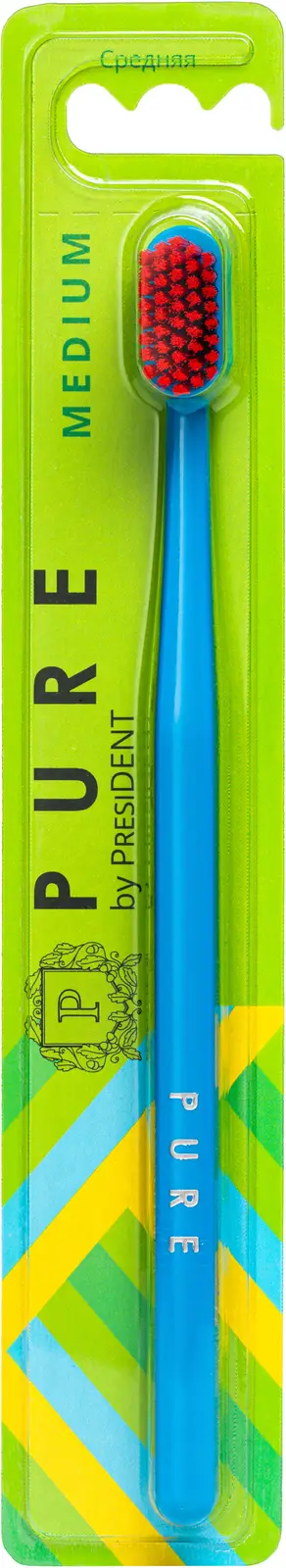 Зубная щетка President Pure средняя жесткость