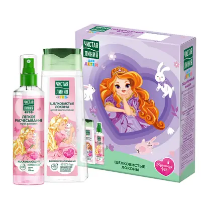 Изображение товара Набор для ухода за волосами Чистая Линия шампунь и спрей для детей и взрослых