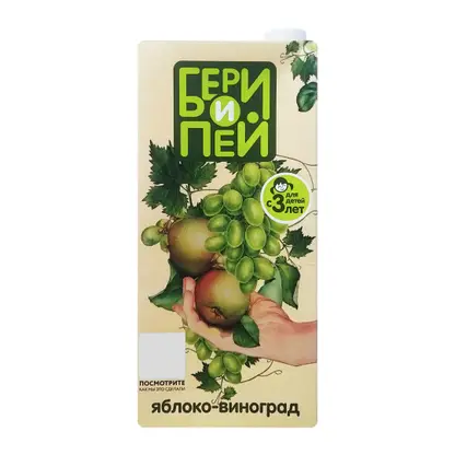 Изображение товара Нектар Бери и пей Яблоко виноград 1л