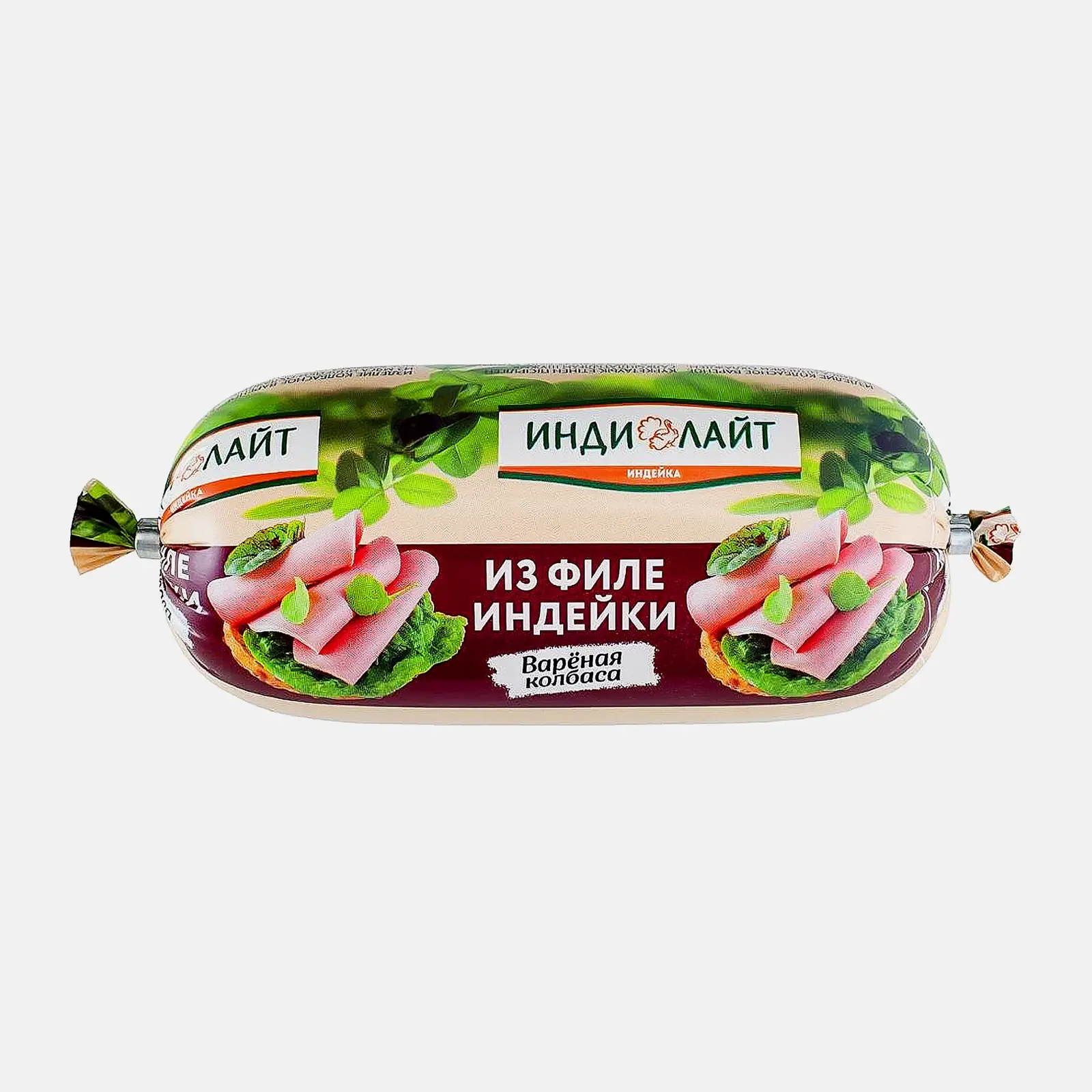 Изображение товара Вареная колбаса из филе индейки Индилайт 400г натуральный вкус и польза