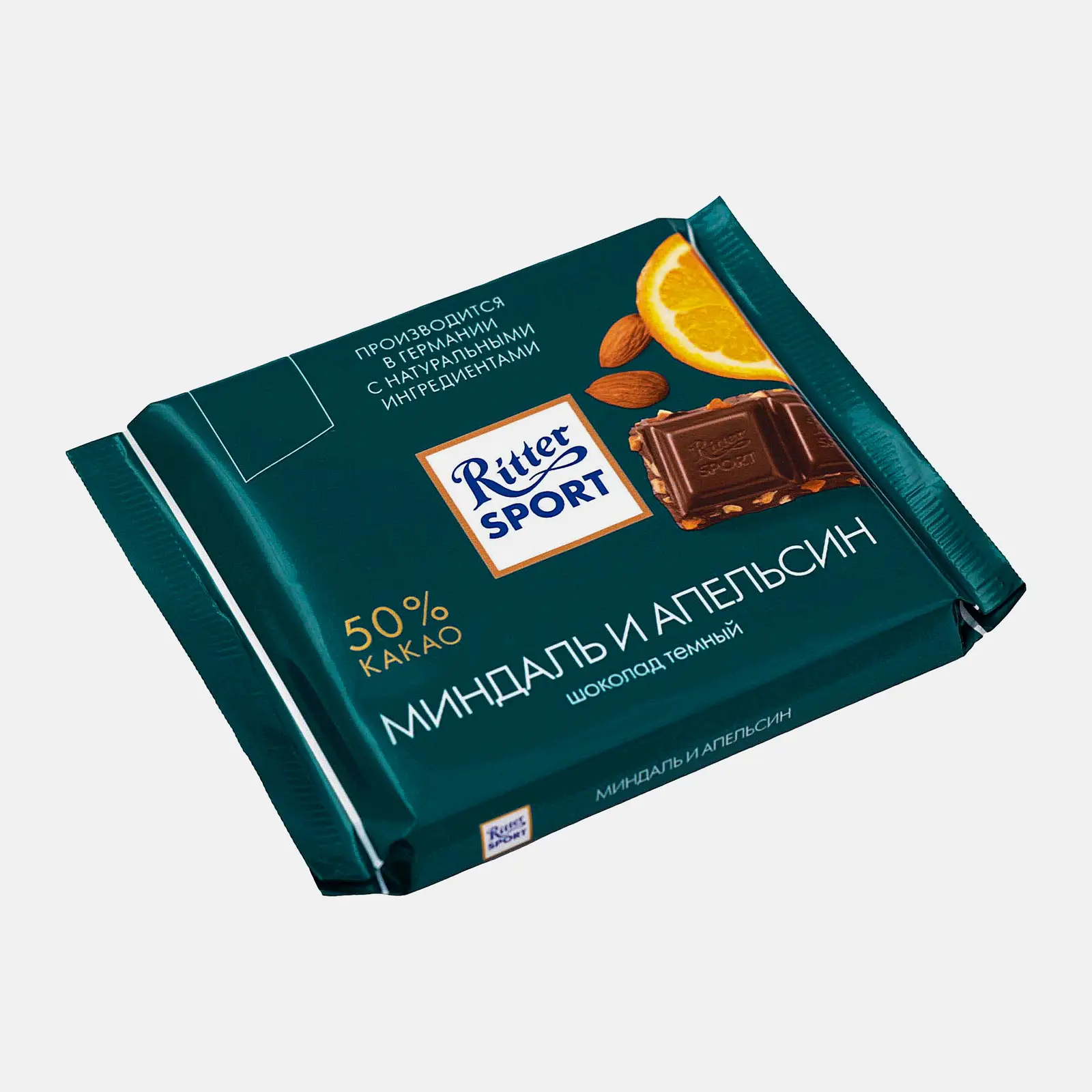 Шоколад Темный Миндаль и апельсин Ritter Sport 50% 100г - фото 2 Шоколад Темный Миндаль и апельсин Ritter Sport 50% 100г - фото 2