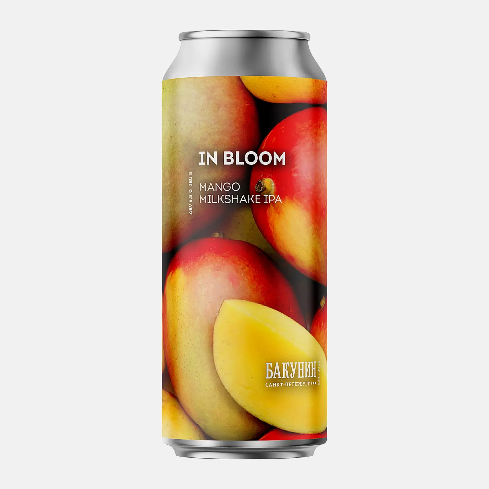 Пивной напиток Бакунин In Bloom Milkshake IPA 2 нефильтрованный непастеризованный 6.5% 450мл Пивной напиток Бакунин In Bloom Milkshake IPA 2 нефильтрованный непастеризованный 6.5% 450мл