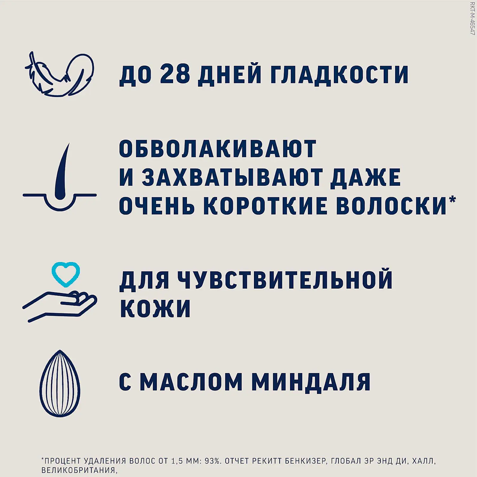 Восковые полоски для депиляции Veet для чувствительной кожи 12шт