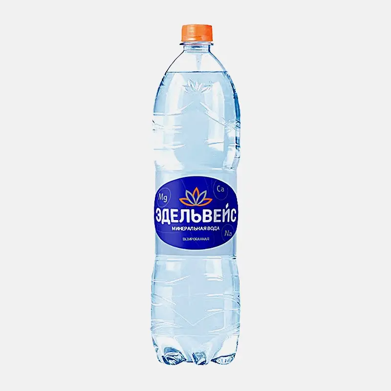 Вода Эдельвейс минеральная газированная 1.5л