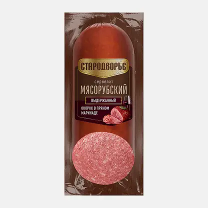 Сервелат Мясорубский варёно-копчёный выдержанный Стародворье 300г