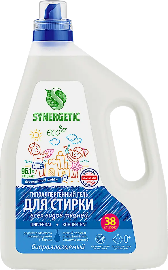Гель для стирки Synergetic Universal Бескрайний океан 2.28л Гель для стирки Synergetic Universal Бескрайний океан 2.28л