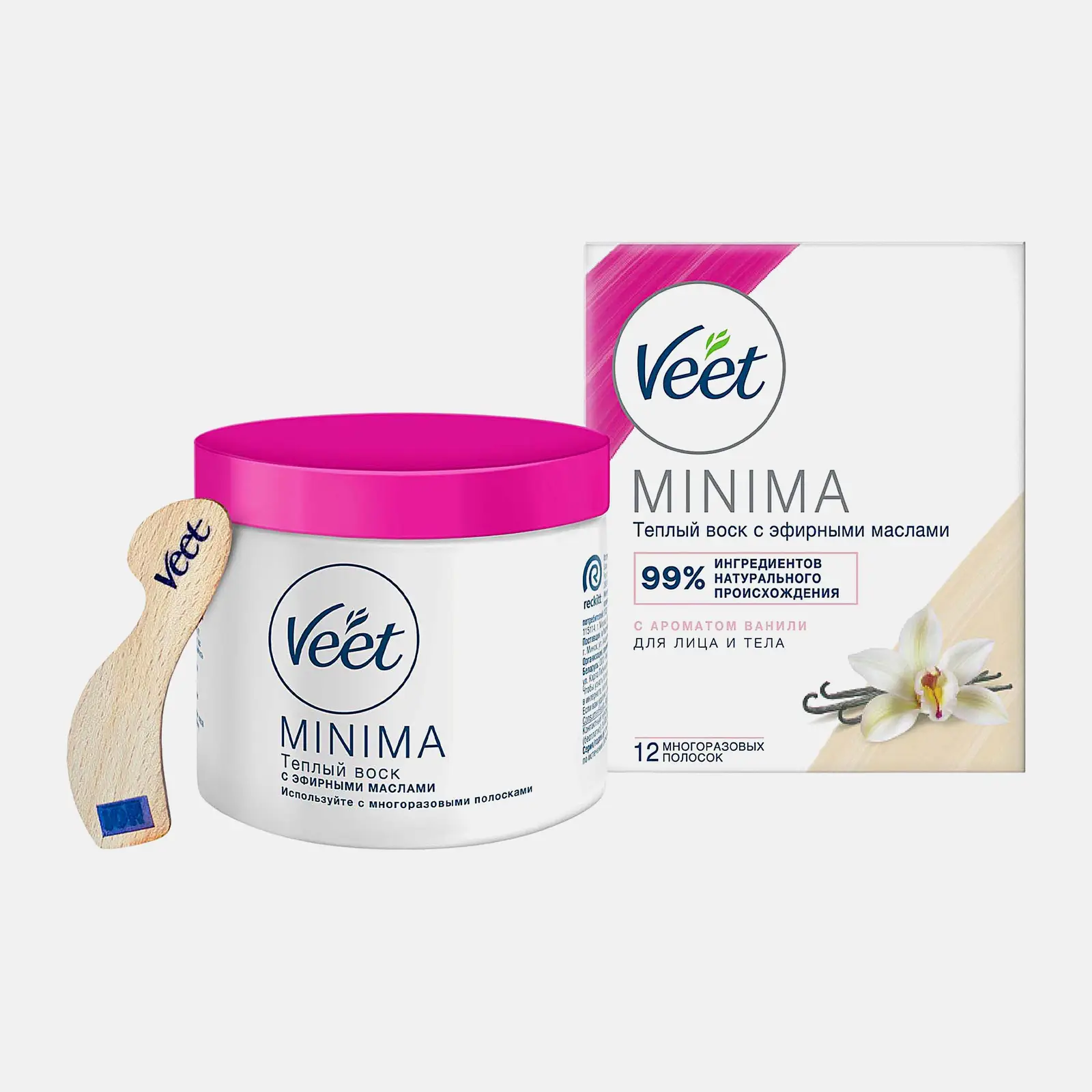 Воск для депиляции Veet Теплый с эфирными маслами 250мл