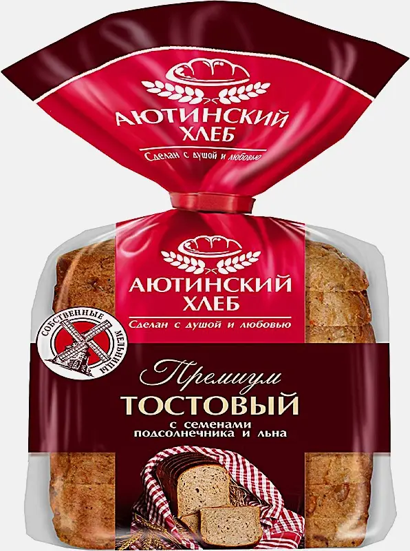 Хлеб Премиум тостовый нарезанный ржано-пшеничный 330г Хлеб Премиум тостовый нарезанный ржано-пшеничный 330г