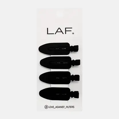 Зажимы для волос LAF черные Softach 4шт