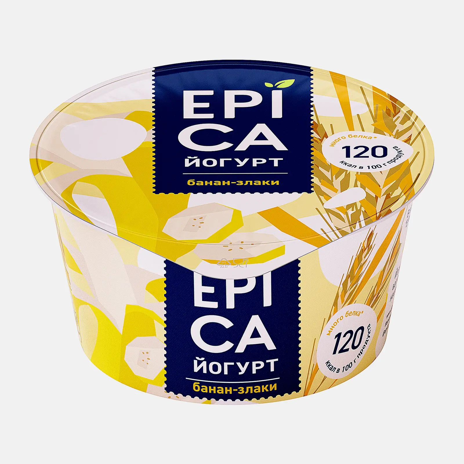 Йогурт Epica банан злаки 4.9% 130г Йогурт Epica банан злаки 4.9% 130г