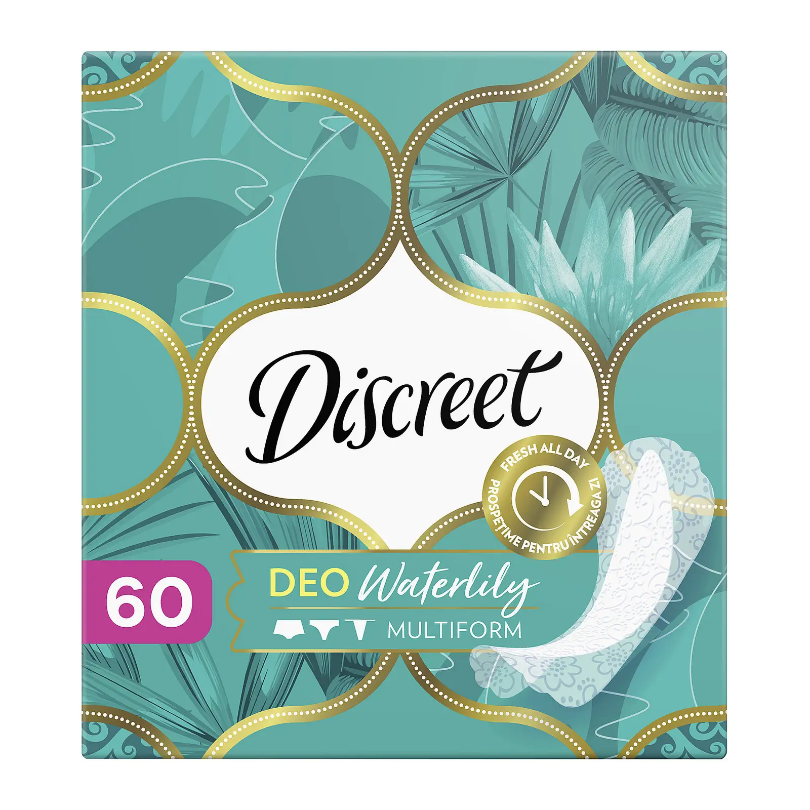 Изображение товара Ежедневные прокладки Discreet Deo Water Lily Multiform 60 шт с ароматом