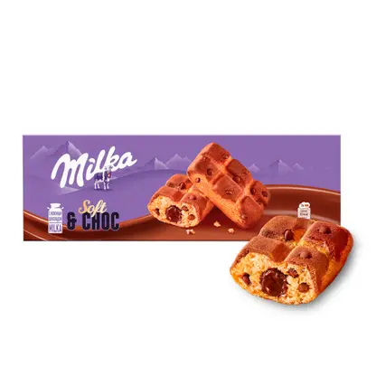 Изображение товара Пирожное бисквитное с шоколадной начинкой Milka 175г