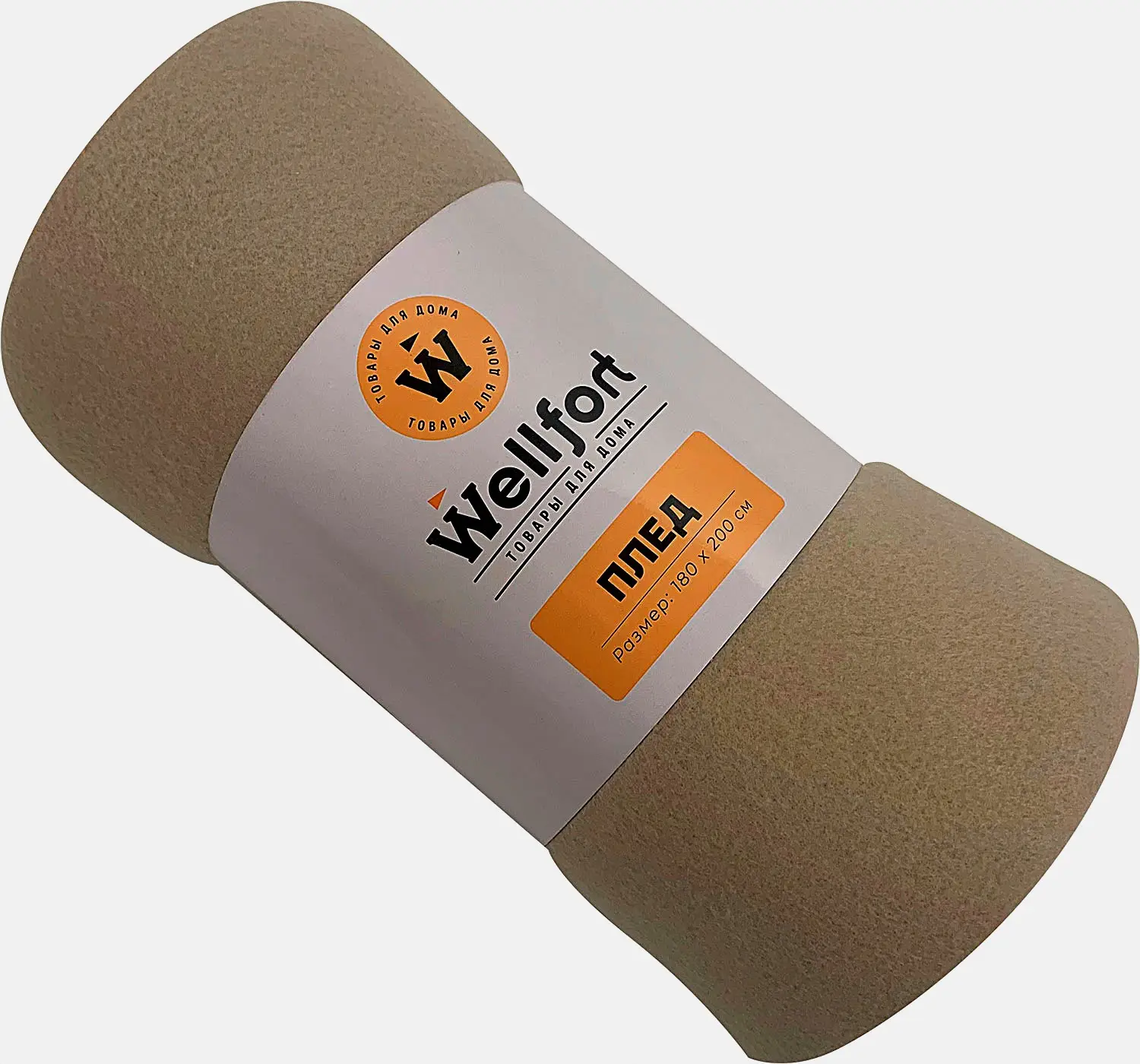 Плед полар флис бежевый 180*200см