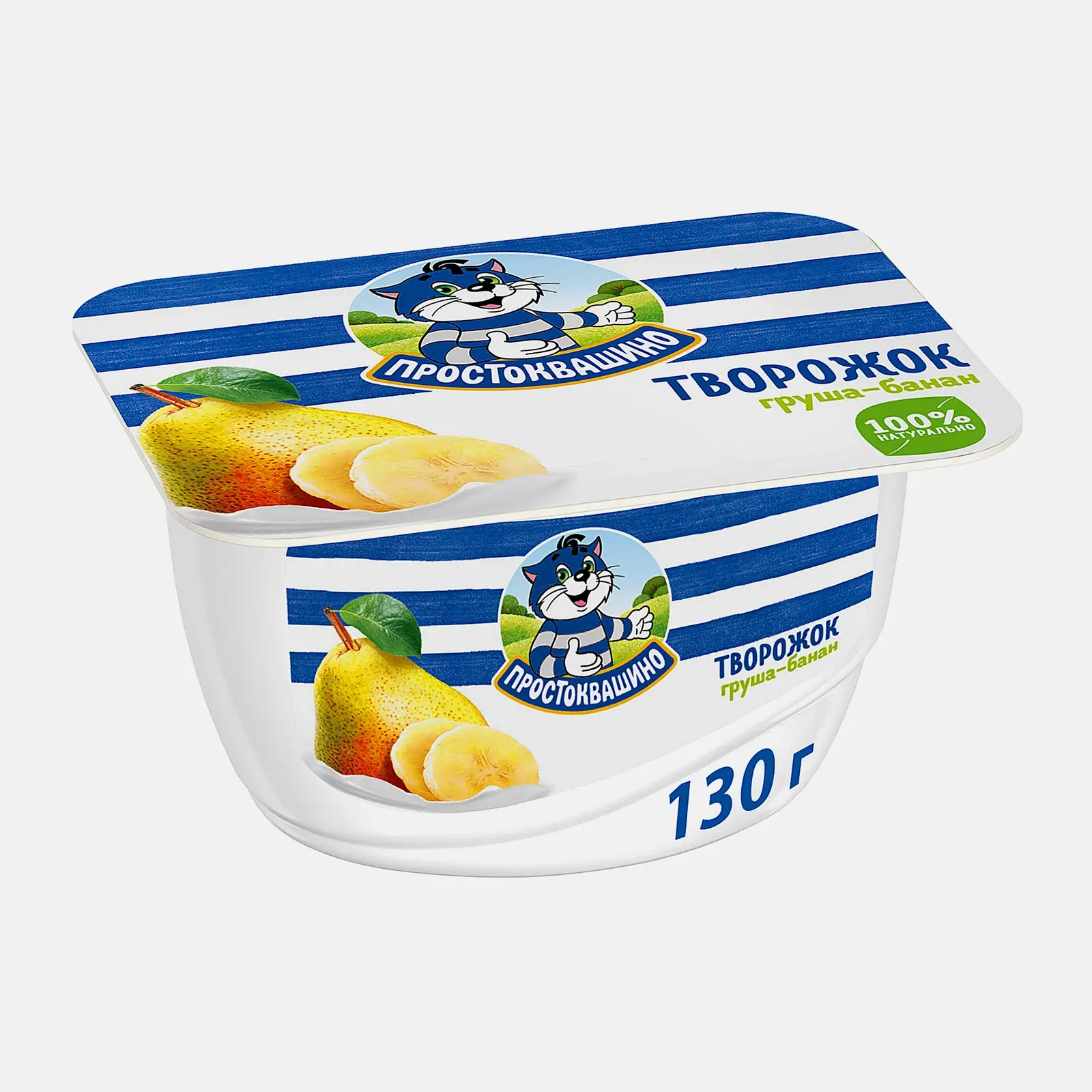 Изображение товара Продукт творожный Простоквашино Груша банан 3.6% 130г