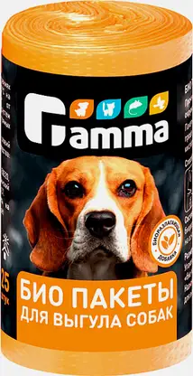 Пакеты для выгула собак Gamma Био 240*360мм 25шт