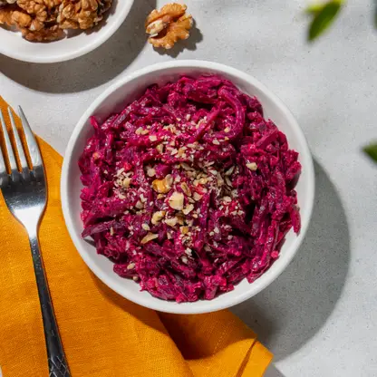 Изображение товара Салат Свекольный с грецким орехом М Кухня 150г