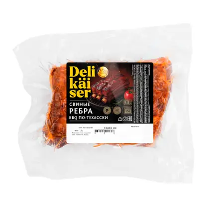Изображение товара Ребра BBQ По-Техасски томлёные Delikaiser весовые