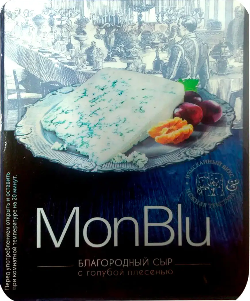 Сыр Mon Blu Благородный с голубой плесенью 50% 100г — в каталоге на сайте  сети Магнит | Краснодар