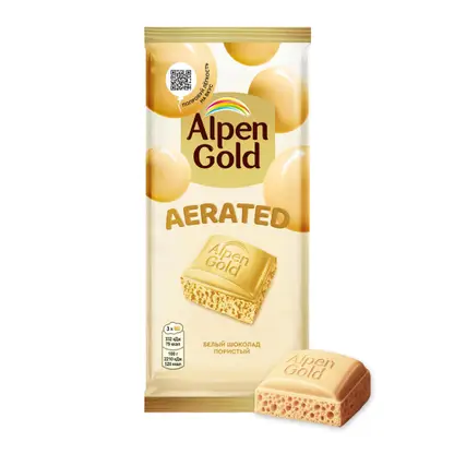 Изображение товара Белый шоколад пористый Alpen Gold Aerated 75г