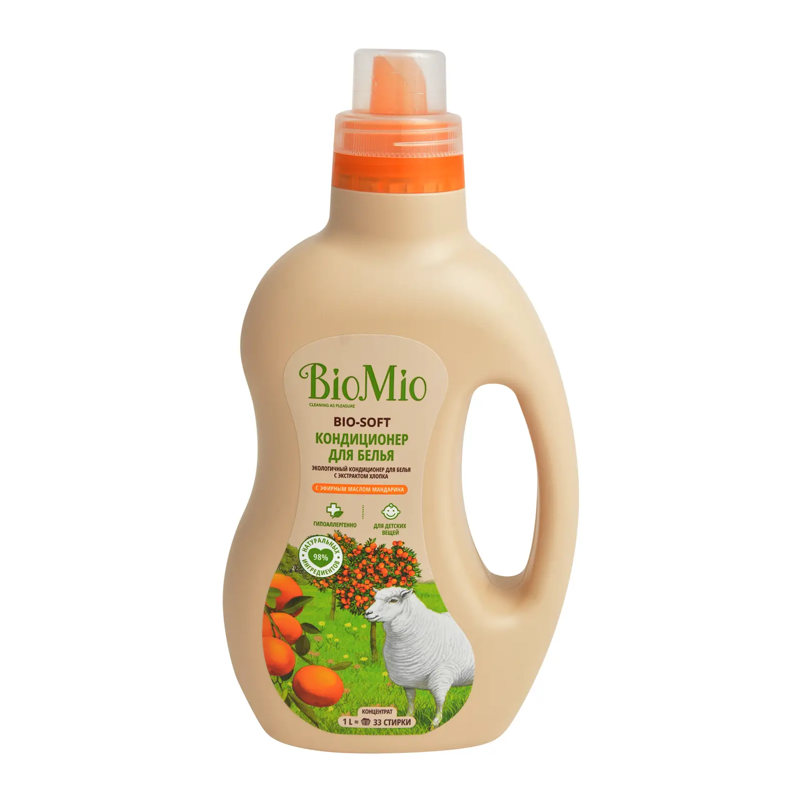 Кондиционер для белья Biomio Bio-Soft Мандарин 1л