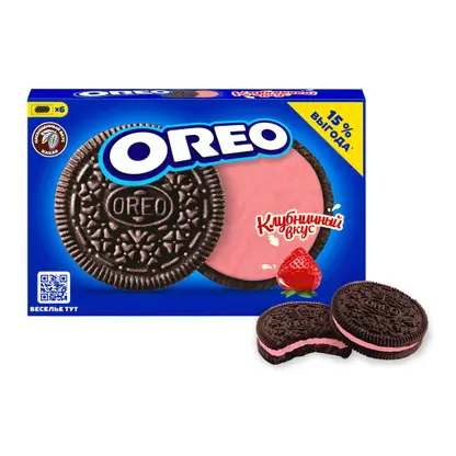 Изображение товара Печенье с клубничной начинкой Oreo 228г