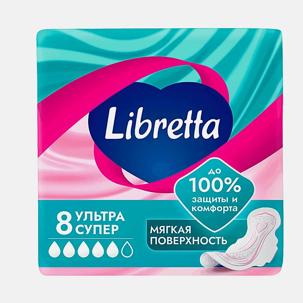 Прокладки с мягой поверхностью Super Ultra Libretta 8шт Прокладки с мягой поверхностью Super Ultra Libretta 8шт
