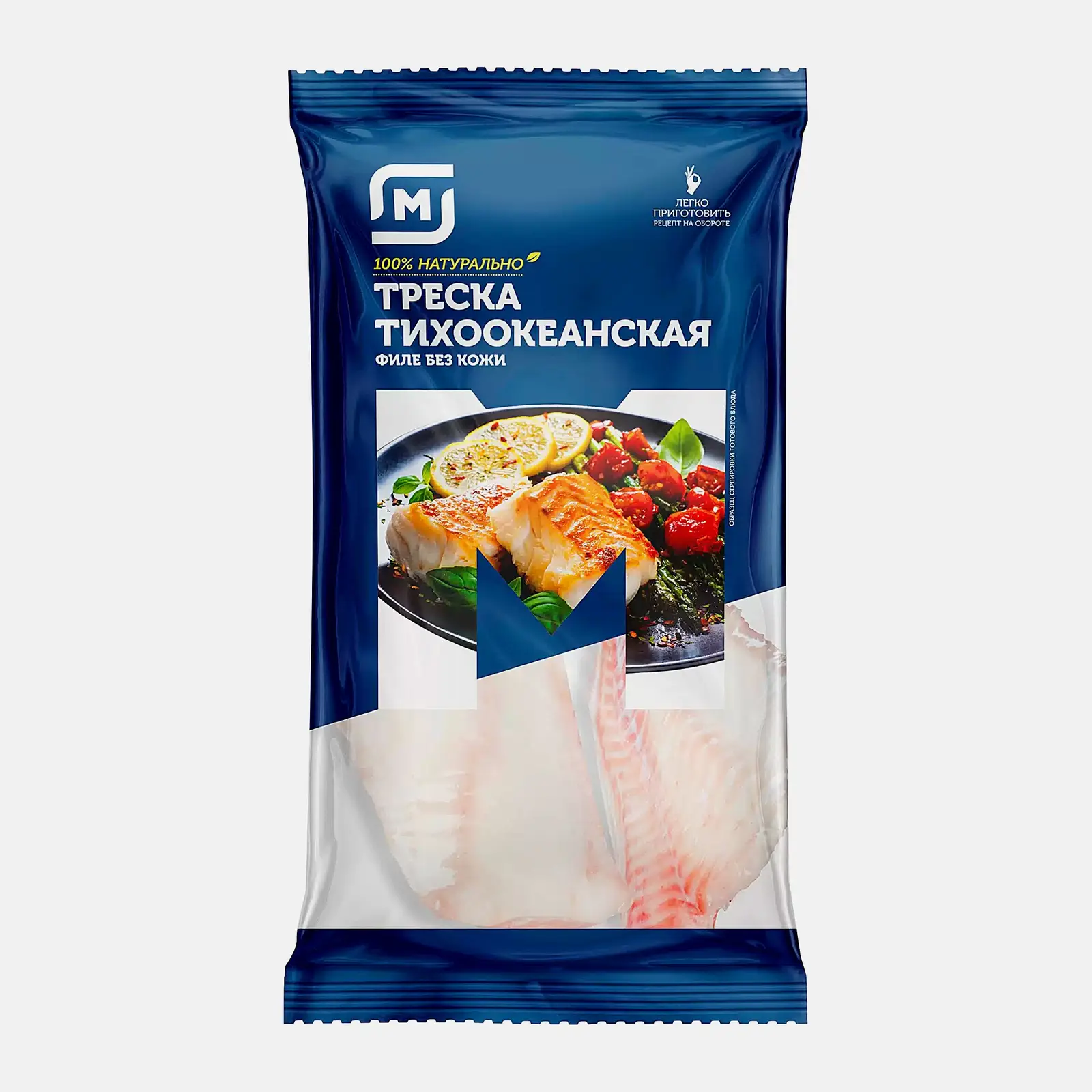 Изображение товара Филе трески Магнит 600г - нежное и без костей, подходит для жарки, запекания