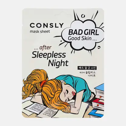 Маска для лица Consly Bad Girl Good Skin Тканевая после бессонной ночи