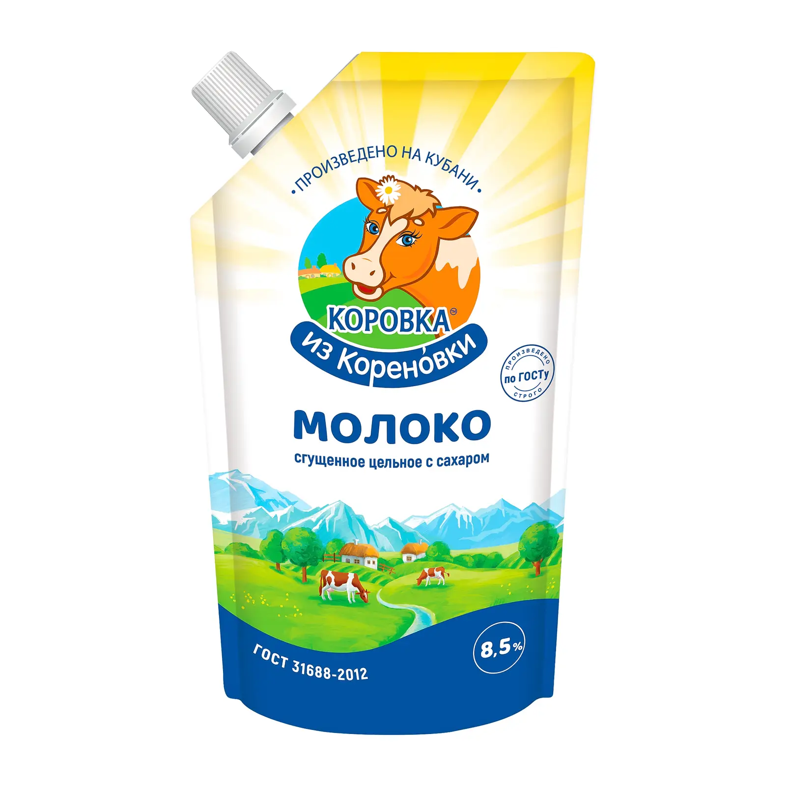 Изображение товара Молоко сгущенное Коровка из Кореновки 8.5% 270г натуральное с сахаром