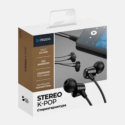Стереогарнитура Deppa Stereo K-Pop 3.5 Jack