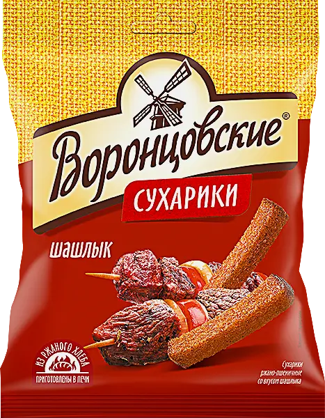 Сухарики Воронцовские Шашлык ржано-пшеничные 120г Сухарики Воронцовские Шашлык ржано-пшеничные 120г