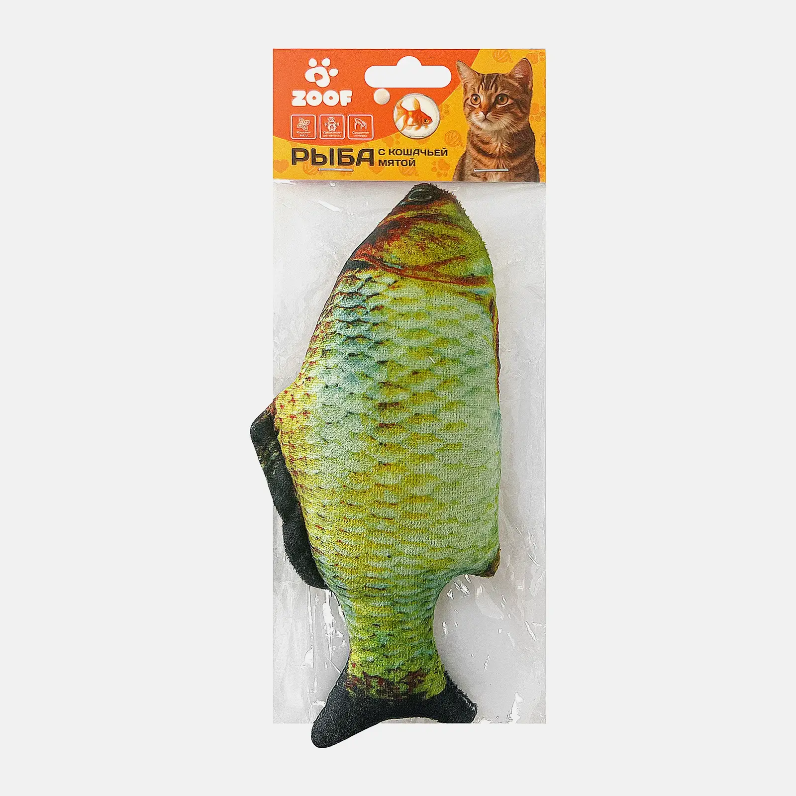 Изображение товара Игрушка для кошек Рыба с кошачьей мятой 0.03 кг