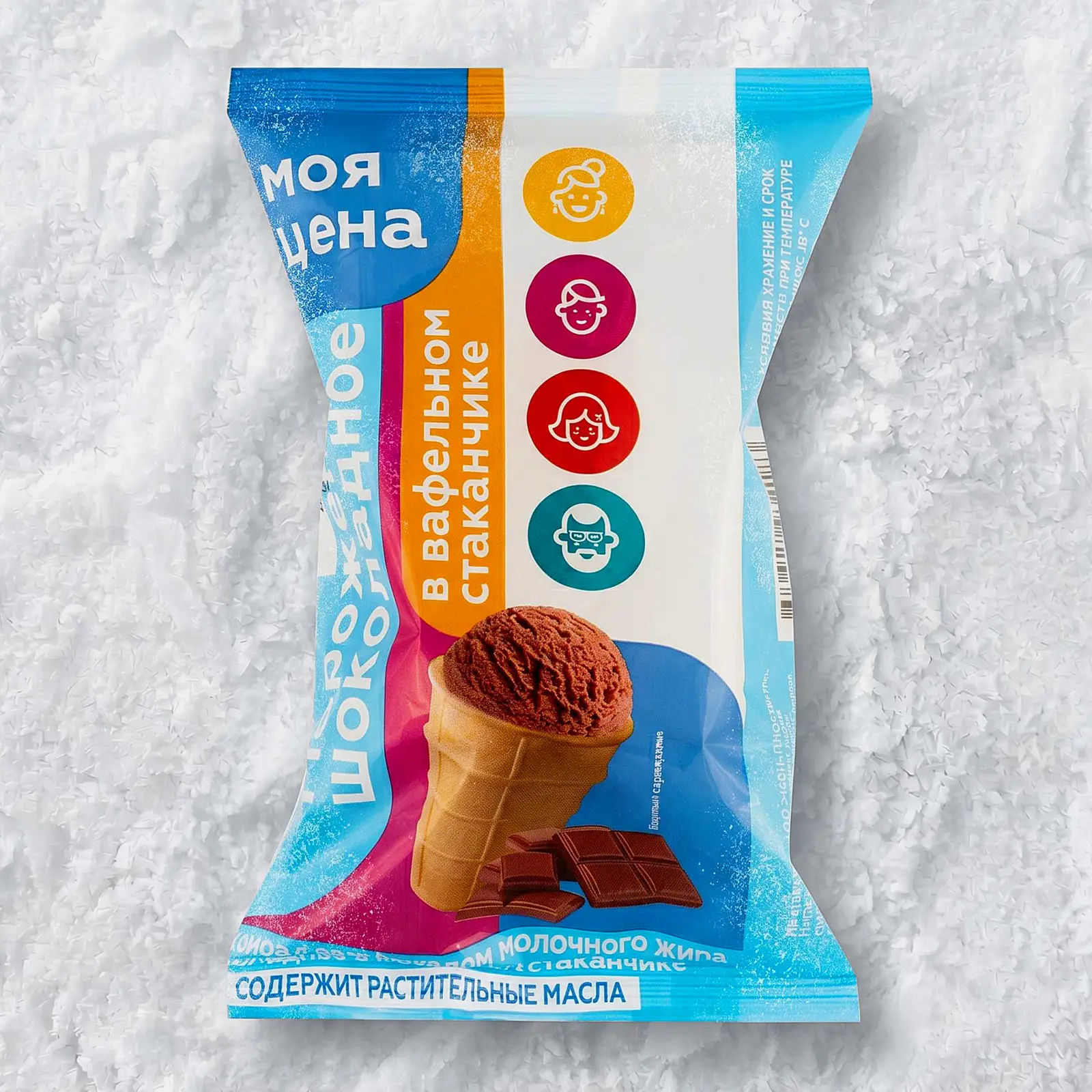 Мороженое Моя цена шоколадное в вафельном стакане с змж 70г