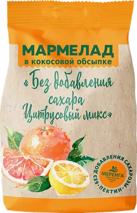 Мармелад желейный в кокосовой обсыпке Цитрусовый микс Меренга 220г