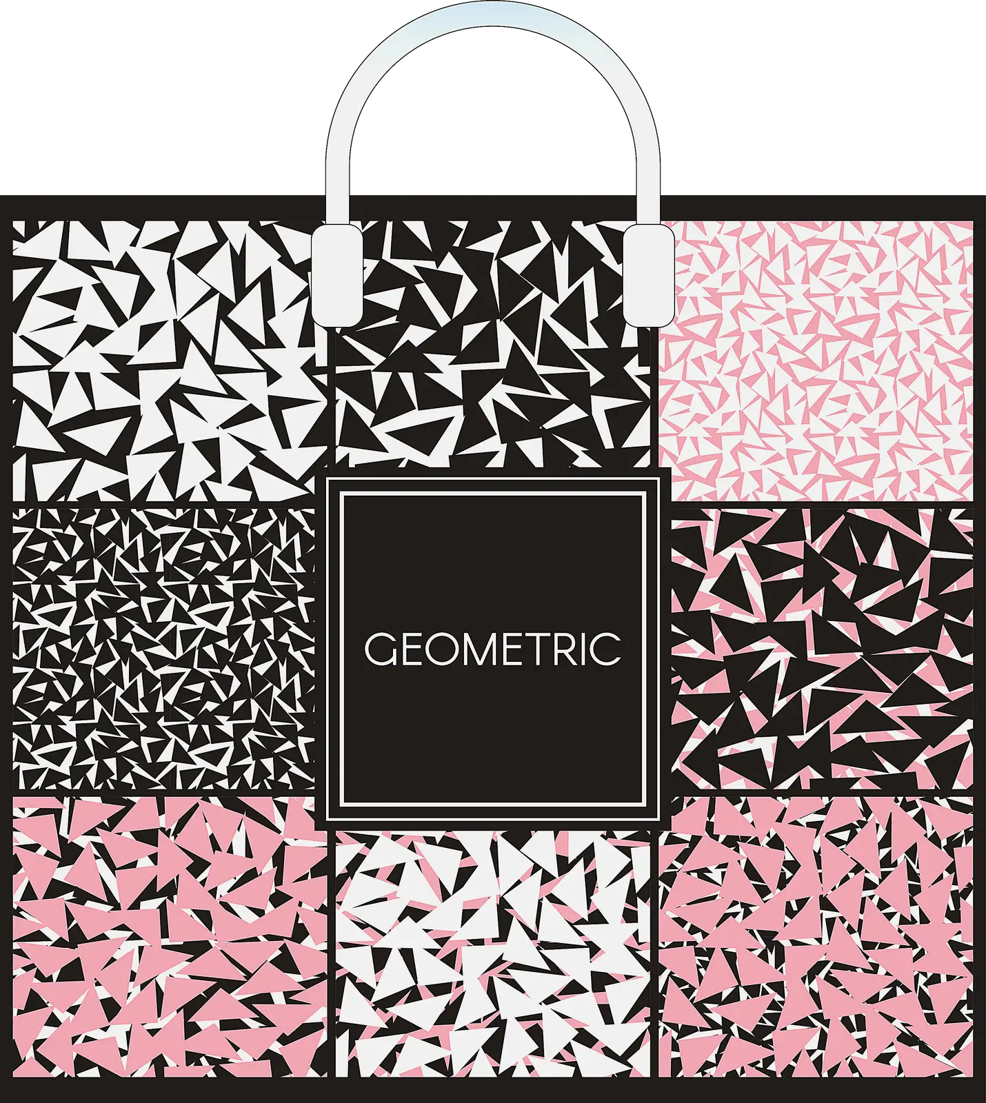 Изображение товара Пакет Пропластик с пластмассовыми ручками 38x35+3см ассортимент