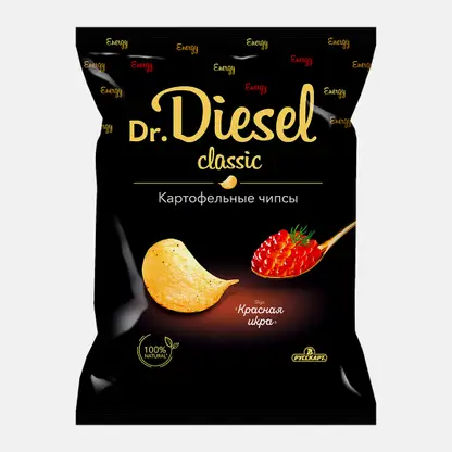 Чипсы со вкусом Красная икра Dr.Diesel 120г