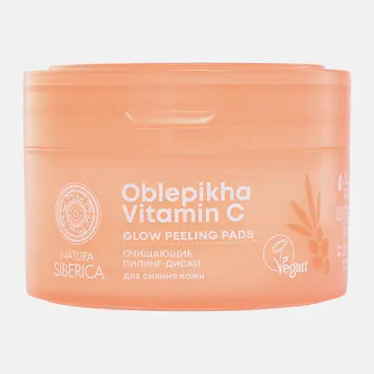 Пилинг-диски Natura Siberica Oblepikha очищающие для сияния кожи 20шт