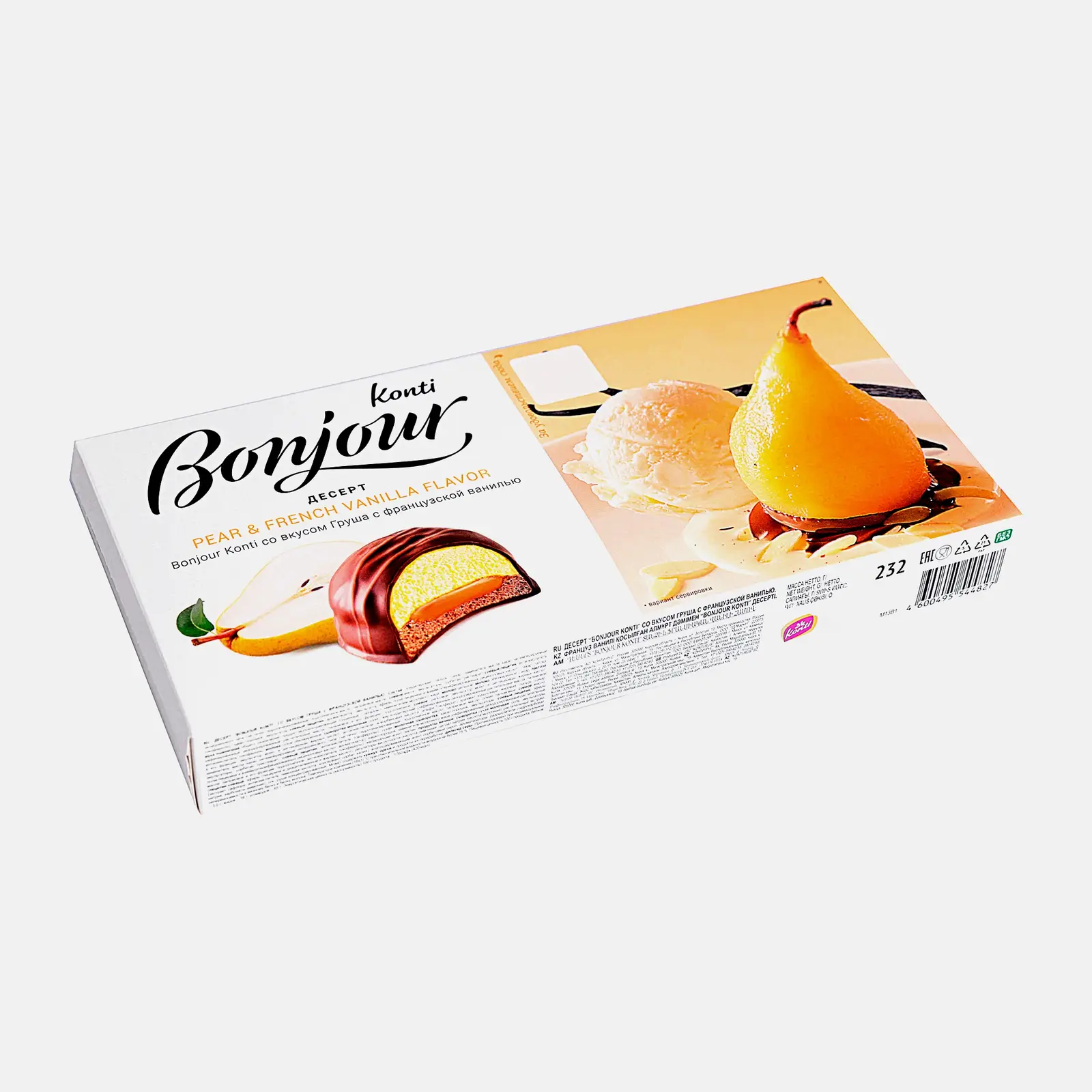 Пирожное Груша с французской ванилью Bonjour Konti Souffle 232г