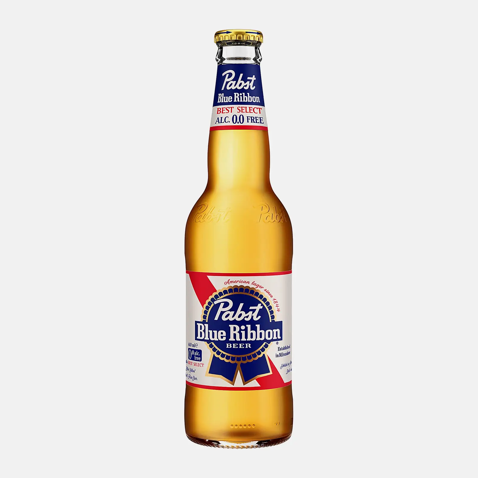 Светлое пиво безалкогольное фильтрованное Pabst Blue Ribbon 440мл