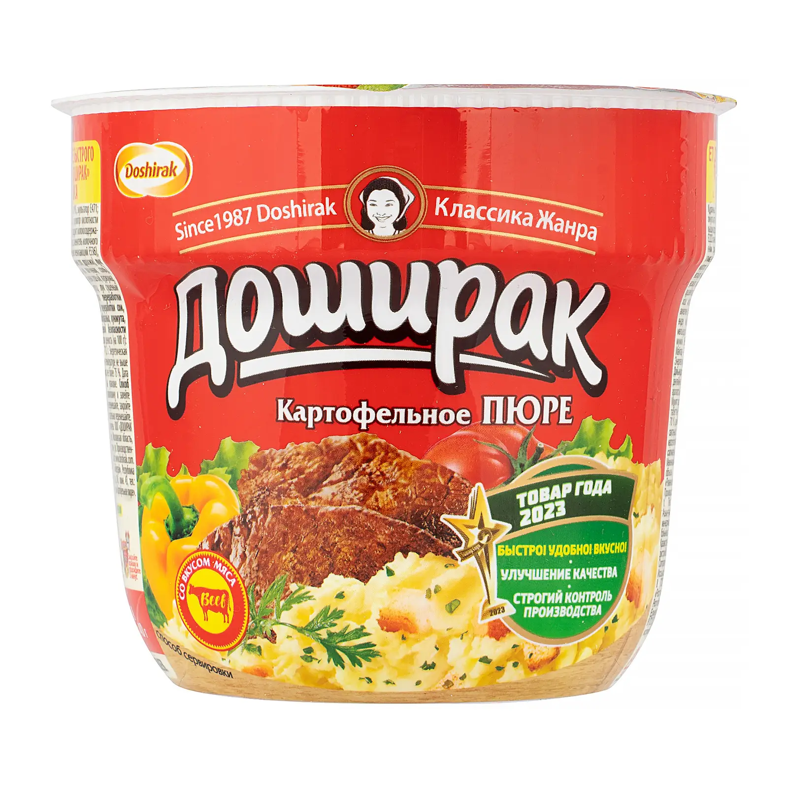 Изображение товара Картофельное пюре Доширак со вкусом мяса 40г