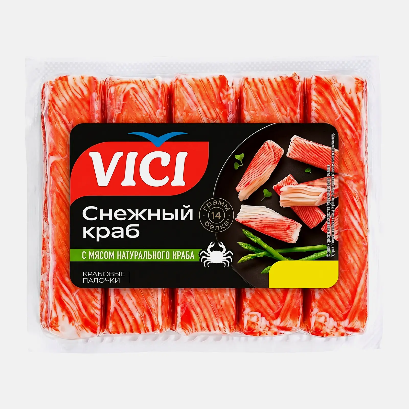 Крабовые палочки Vici с мясом натурального краба 170г - фото 2 Крабовые палочки Vici с мясом натурального краба 170г - фото 2