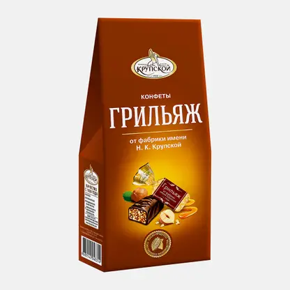 Конфеты Грильяж глазированные КФ Крупской 146г