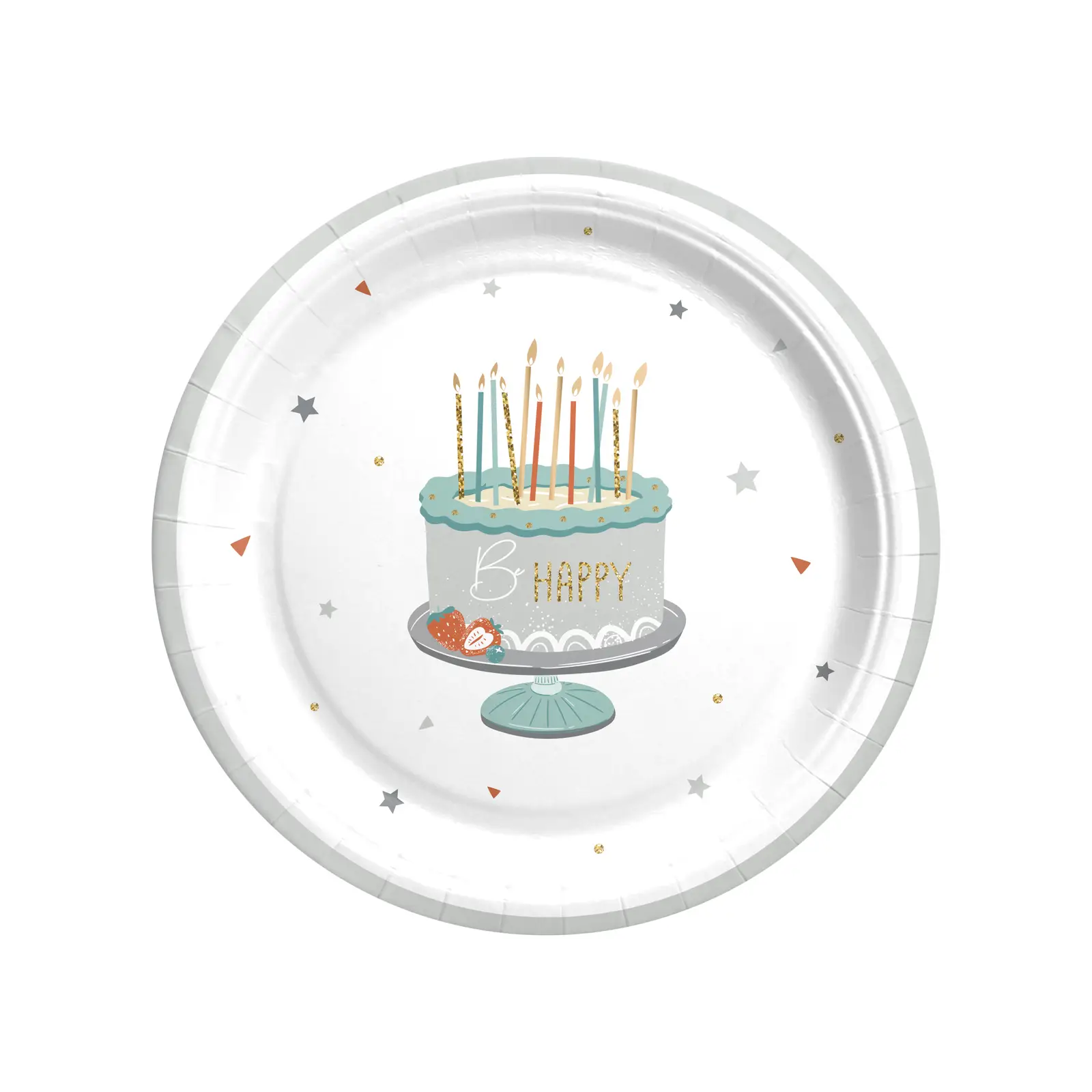 Тарелки картонные Пакетико Party 18см 6шт