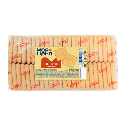 Изображение товара Печенье затяжное Моя цена Сладкоежка 500г для чаепития