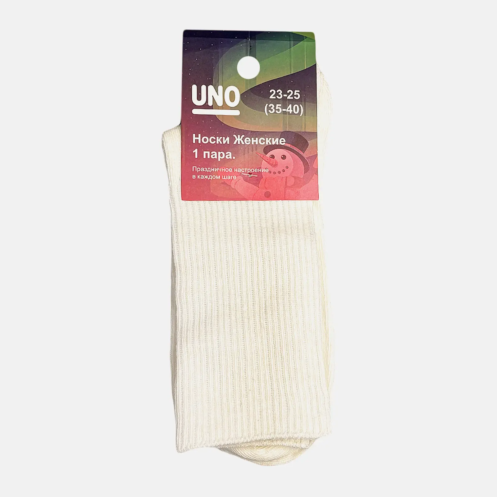 Женские носки молочные р.23-25 Uno Fianza