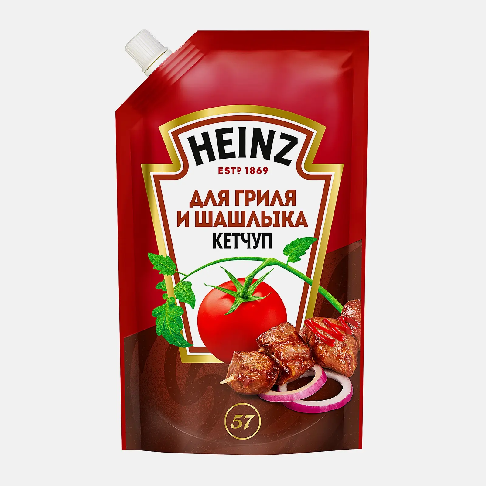 Изображение товара Кетчуп Heinz для гриля и шашлыка 320г натуральный густой соус для мяса