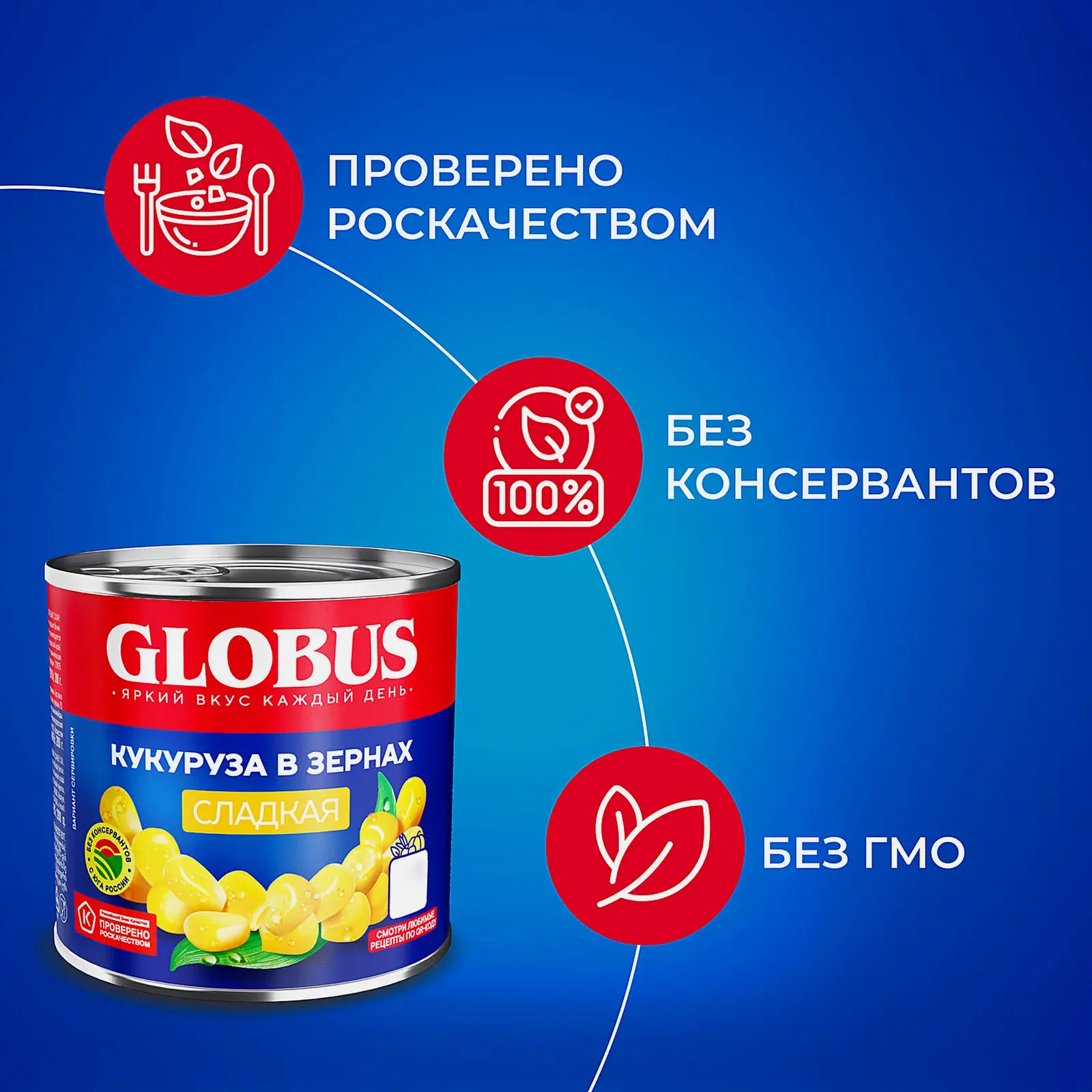 Кукуруза Globus сладкая в зернах 340г
