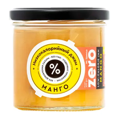 Изображение товара Низкокалорийный манговый джем Mr Djemius Zero 270 г натуральный диетический фруктовый джем