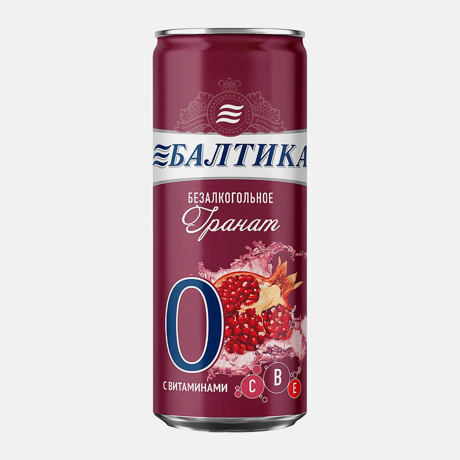 Изображение товара Пивной напиток с гранатовым вкусом безалкогольный Балтика 330мл